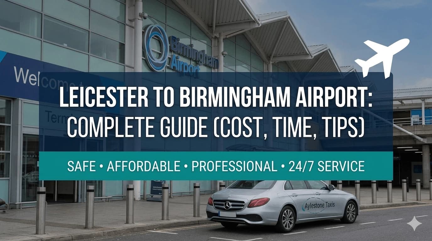 Leicester to Birmingham Airport: Complete Guide (Cost, Time, Tips) - Aylestone Kings Leicester taxi service blog post about airport transfers