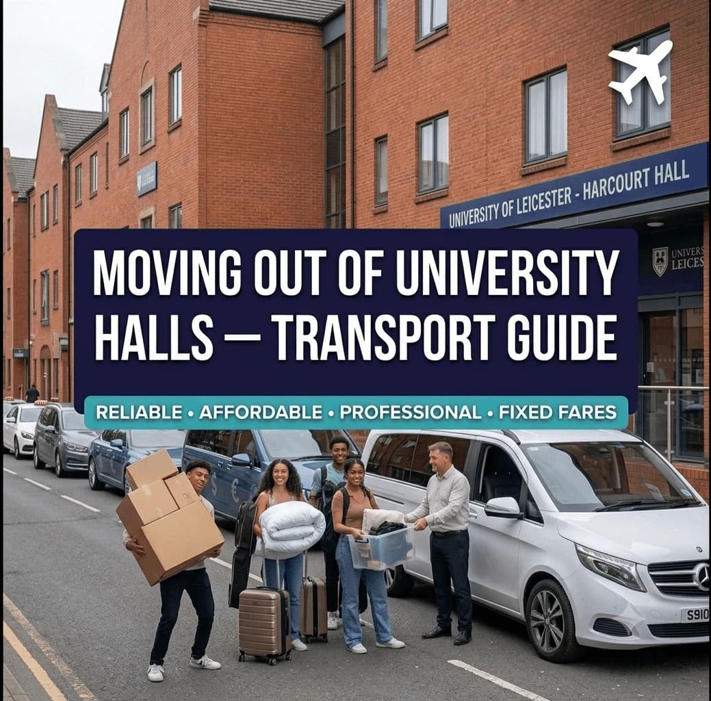 Moving Out of University Halls in Leicester — Transport Guide - Aylestone Kings Leicester taxi service blog post background image