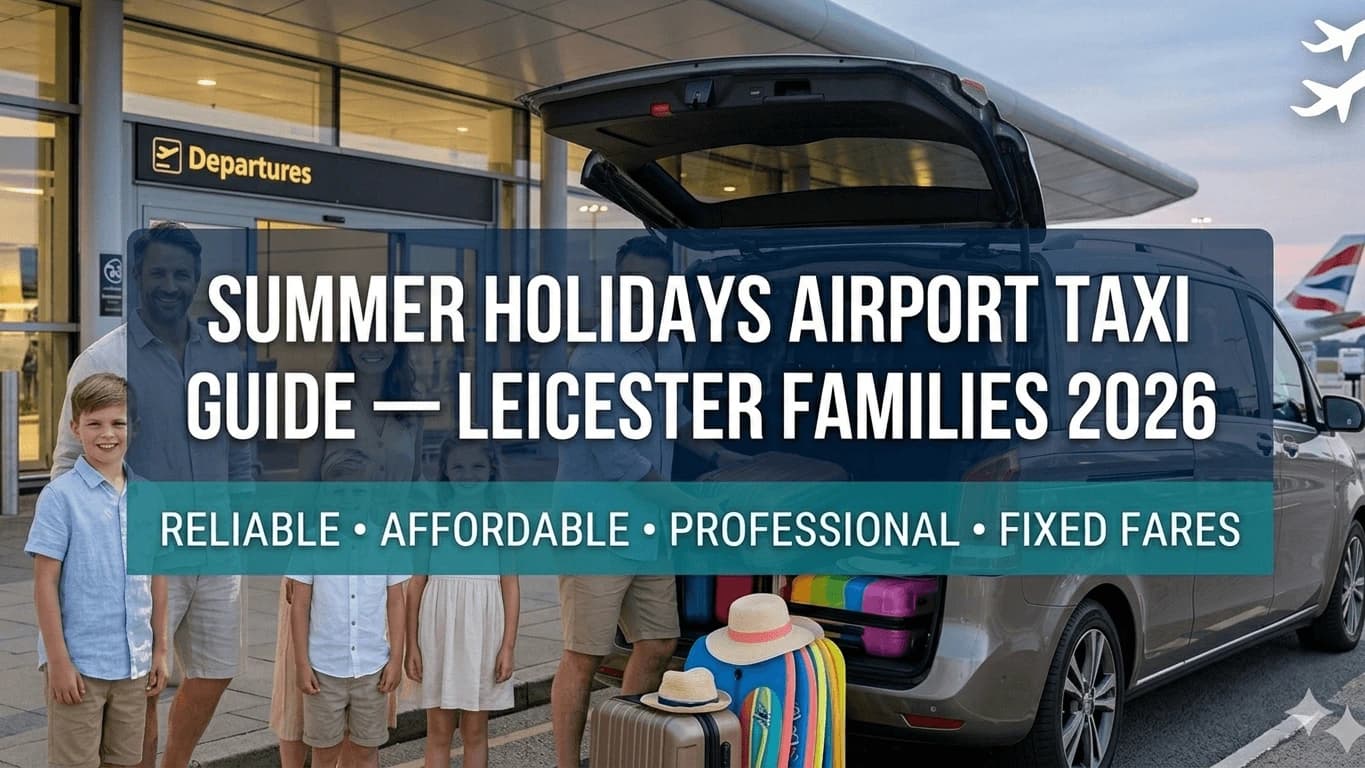 Summer Holidays Airport Taxi Guide — Leicester Families 2026 - Aylestone Kings Leicester taxi service blog post background image